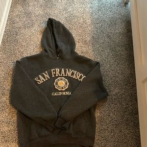 Grey, Small, San Francisco, Hoodie